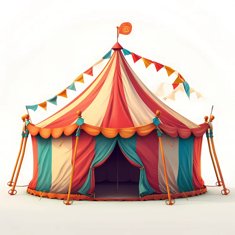 Colorful Striped Circus Tent