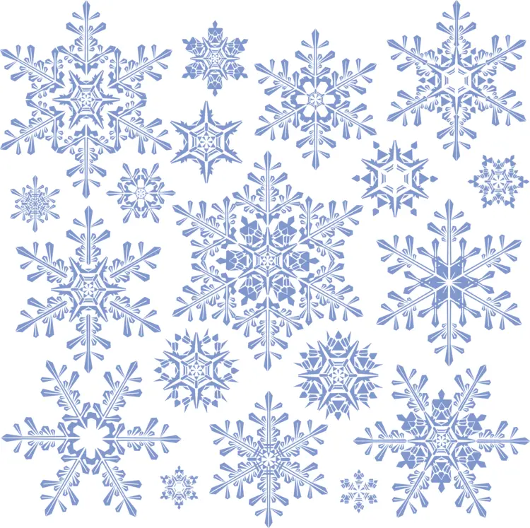 Blue Snowflakes Pattern