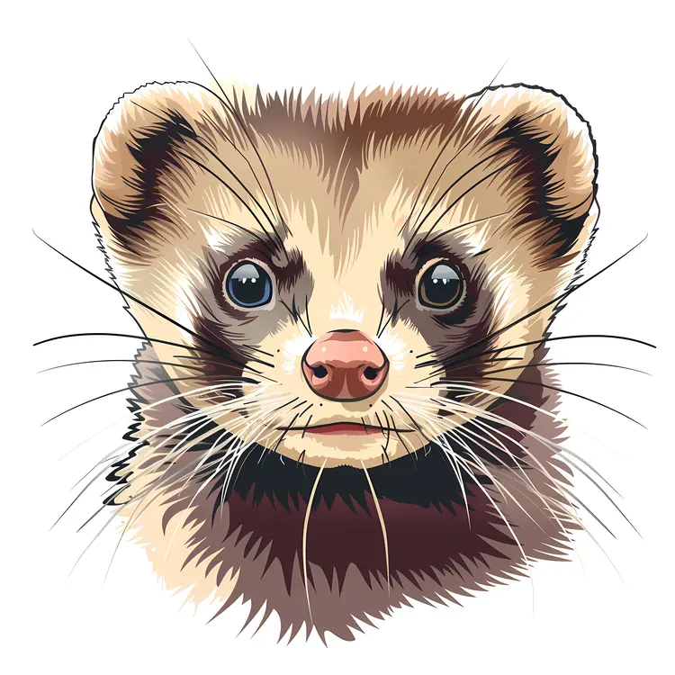 Adorable Ferret Drawing