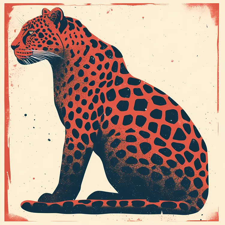 Red Leopard Illustration