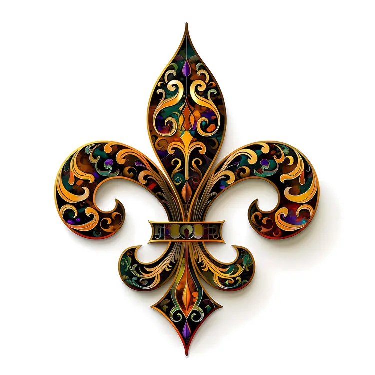 Intricate Fleur-de-lis Ornament Design