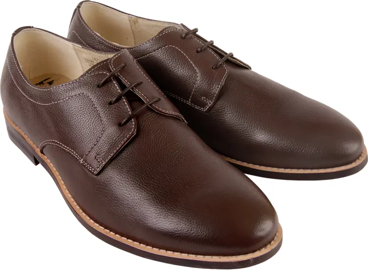 Brown Leather Lace-up Shoes