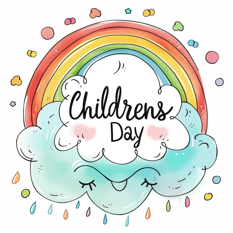 Rainbow Doodle for Children's Day