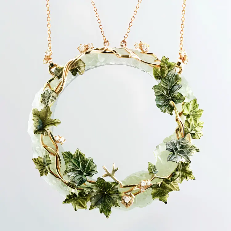 Elegant Green Leaf Necklace
