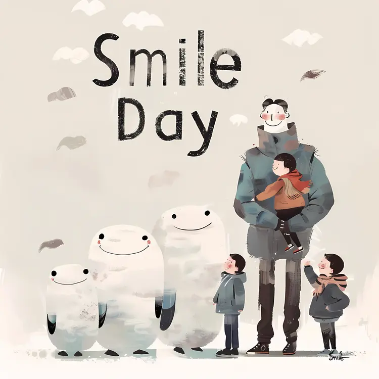 Family Celebrating Smile Day