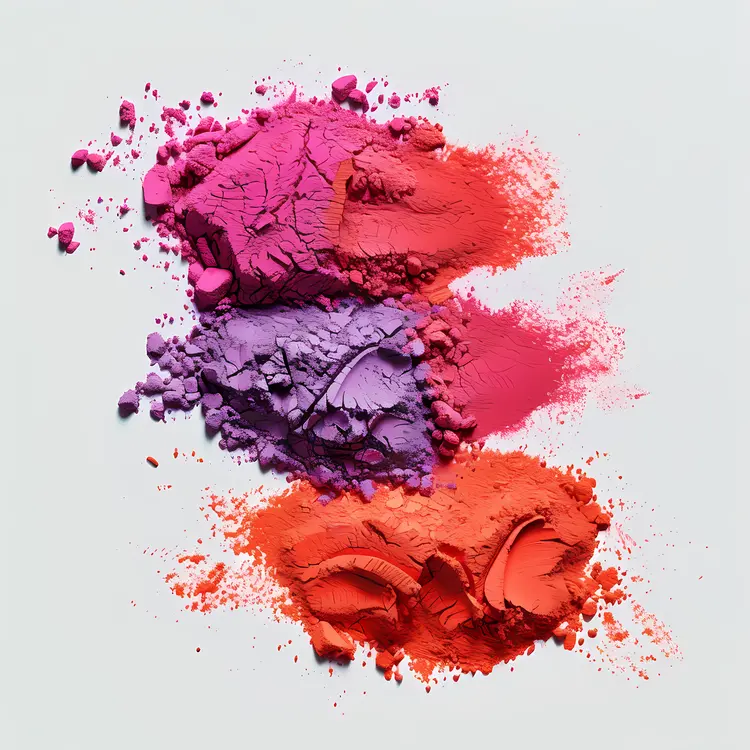 Colorful Powder on a White Surface