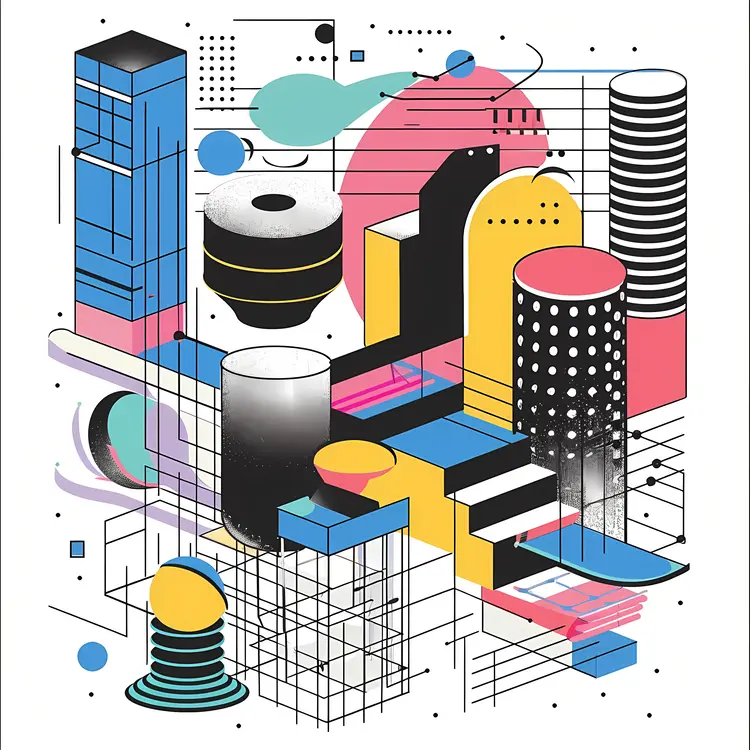 Colorful Geometric Abstract Art