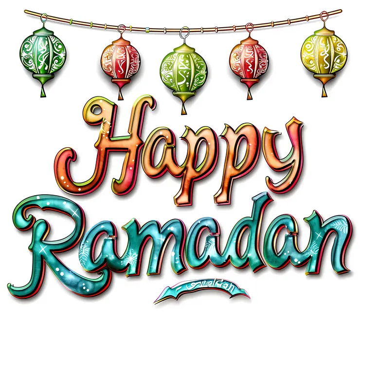 Happy Ramadan with Festive Lanterns