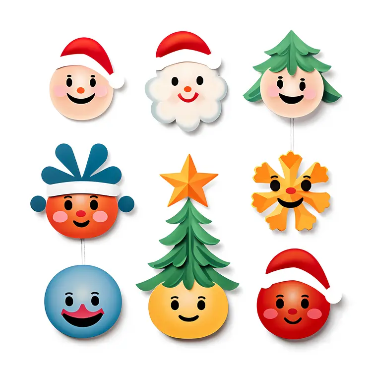 Cute Christmas Cartoon Characters