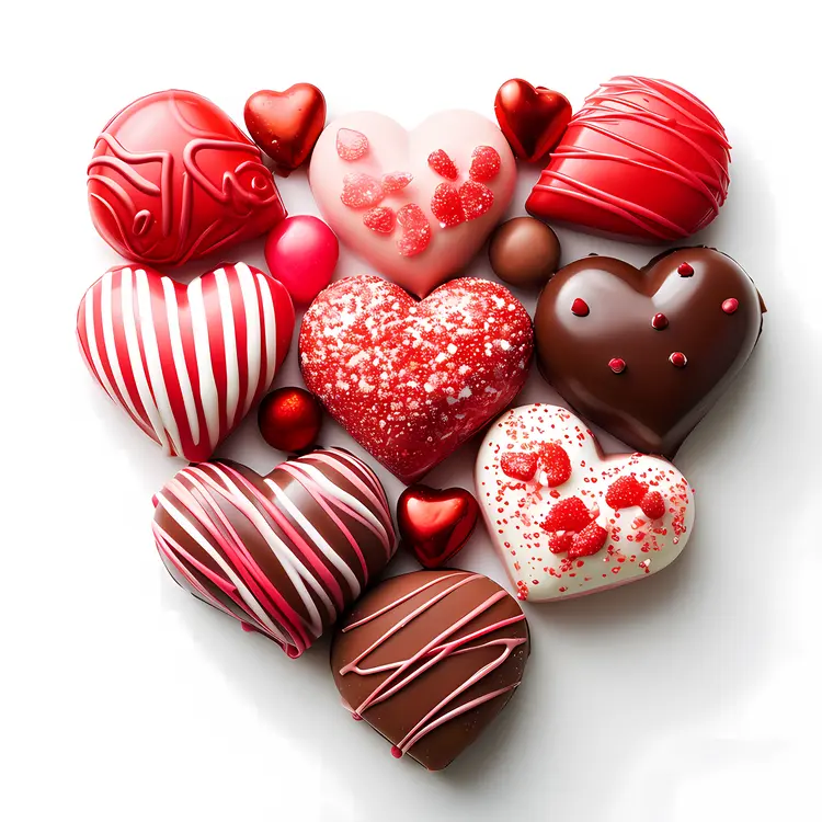 Heart-shaped Chocolates for Valentine's Day