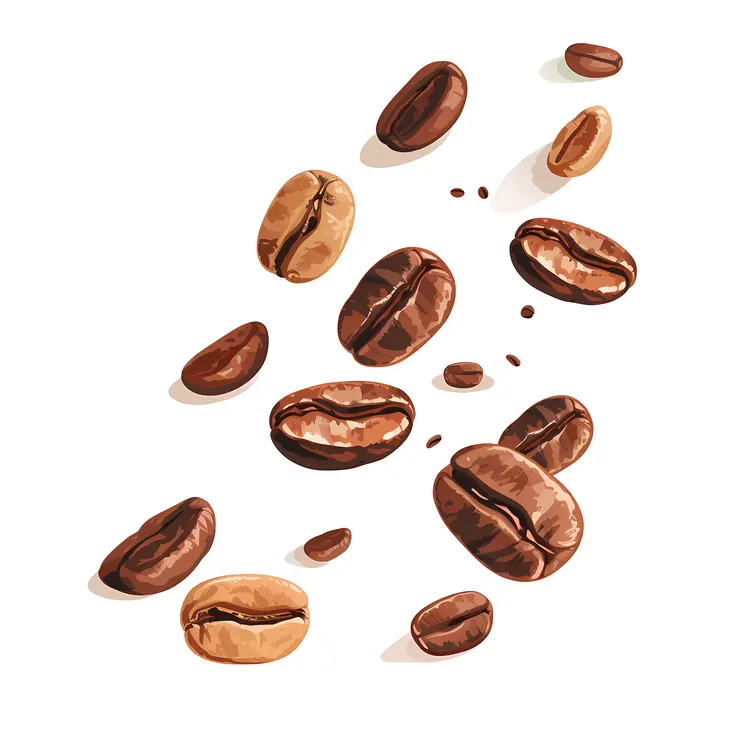 Scattered Coffee Beans