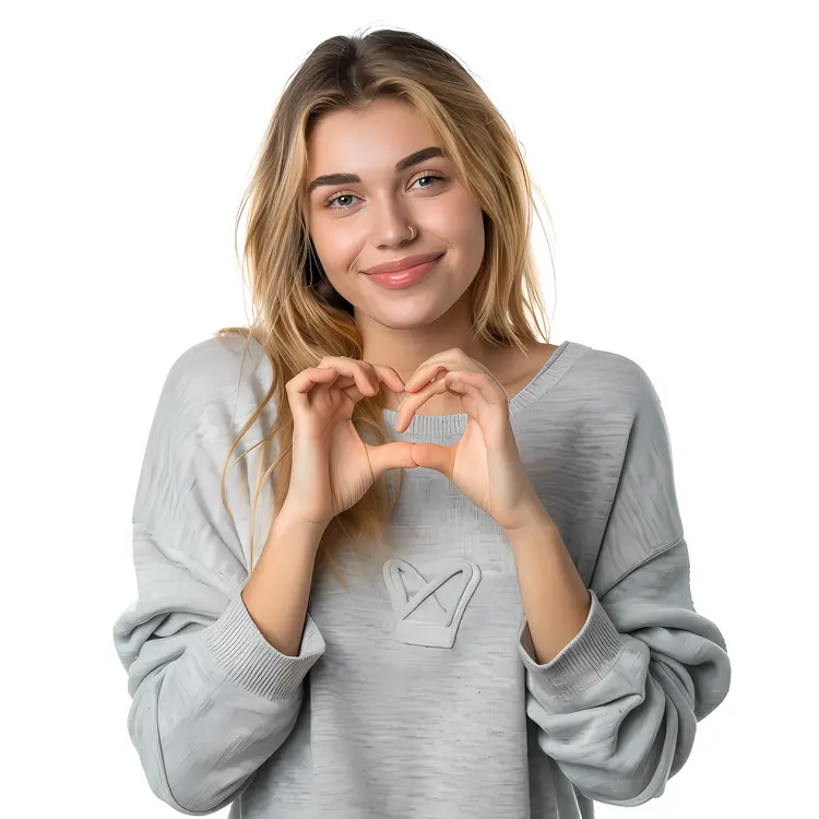 Woman Making Heart Shape