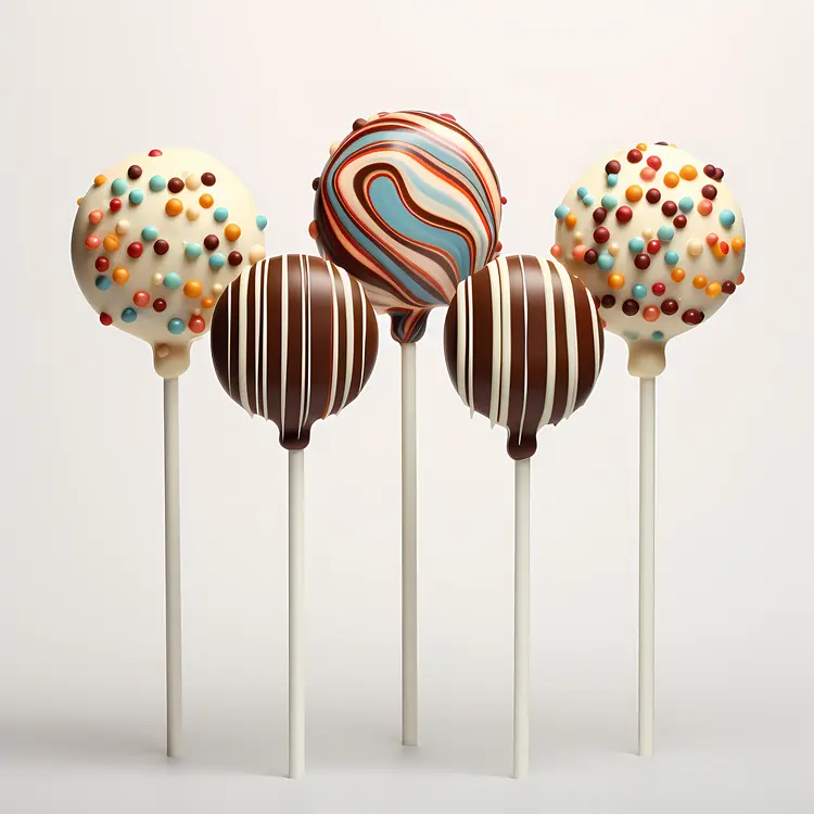 Colorful Decorated Cake Pops