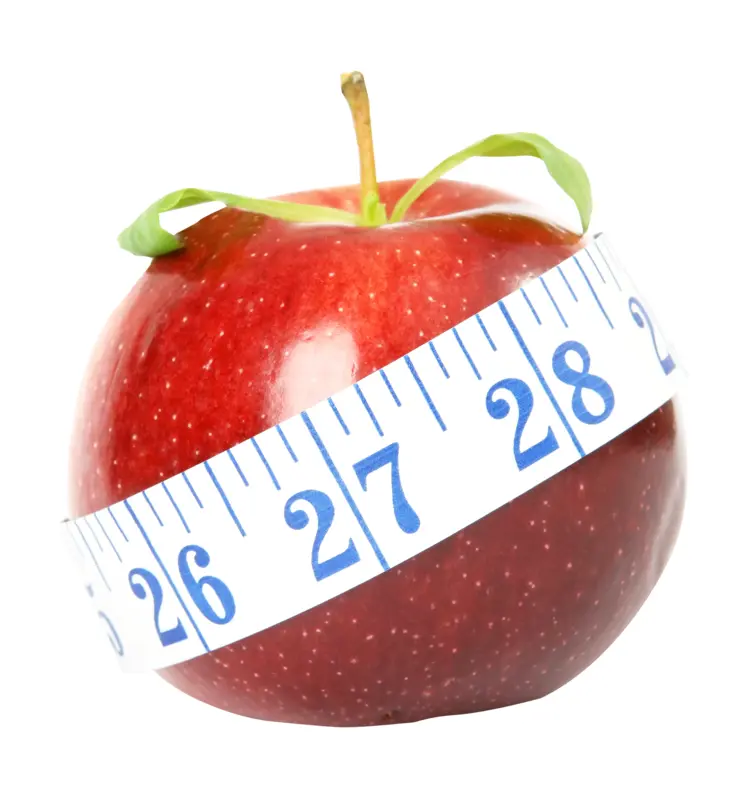 Red Apple with Measurement Tape