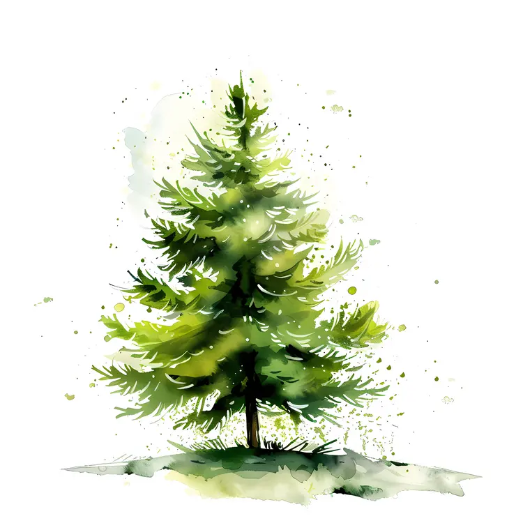 Green Pine Tree Illustration