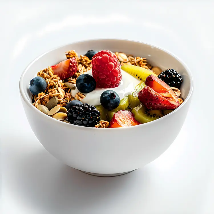 Yogurt and Granola Bowl with Fresh Fruits