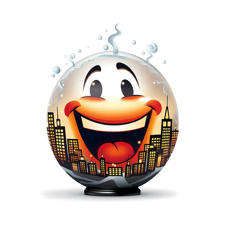 Smiley Face with Cityscape