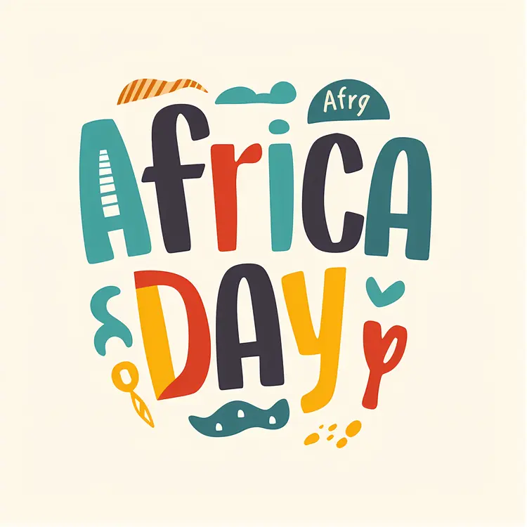 Playful Africa Day Typography