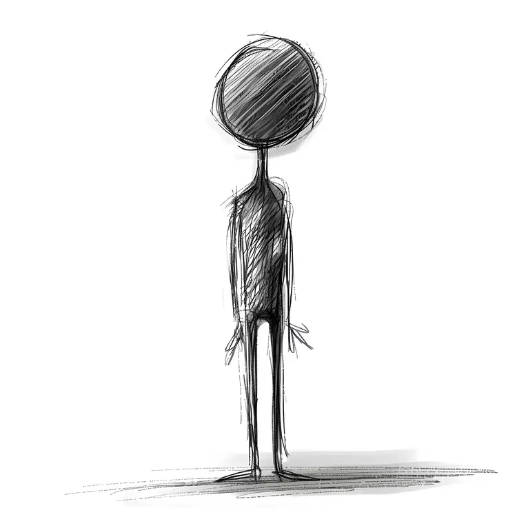 Minimalist Stick Figure Drawing