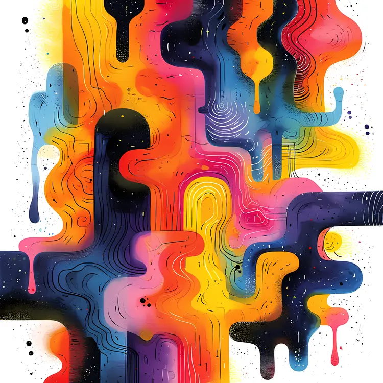 Colorful Abstract Flowing Art