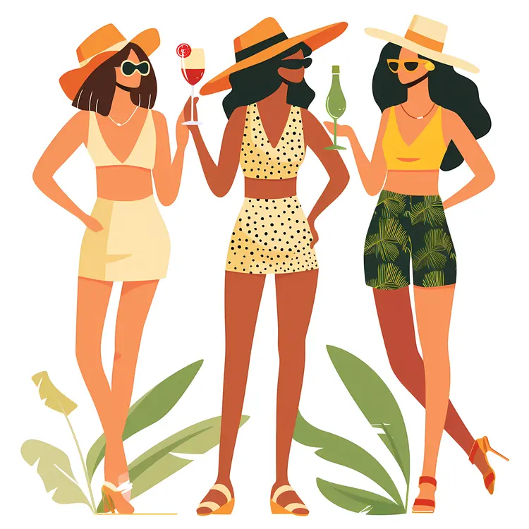 Women Enjoying Summer Drinks