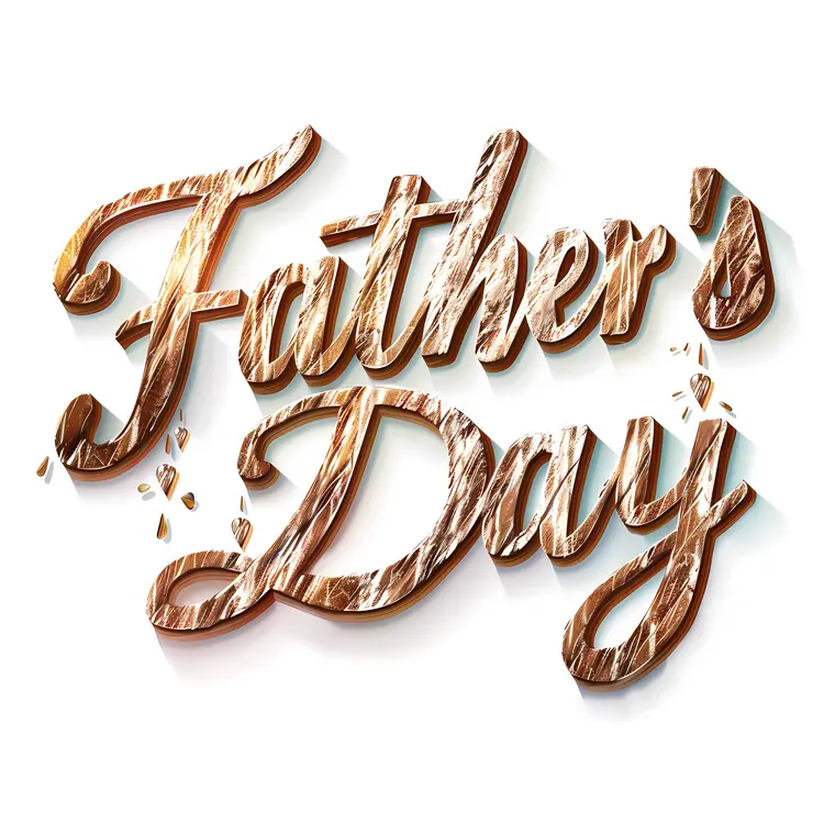 Wooden Father's Day Text