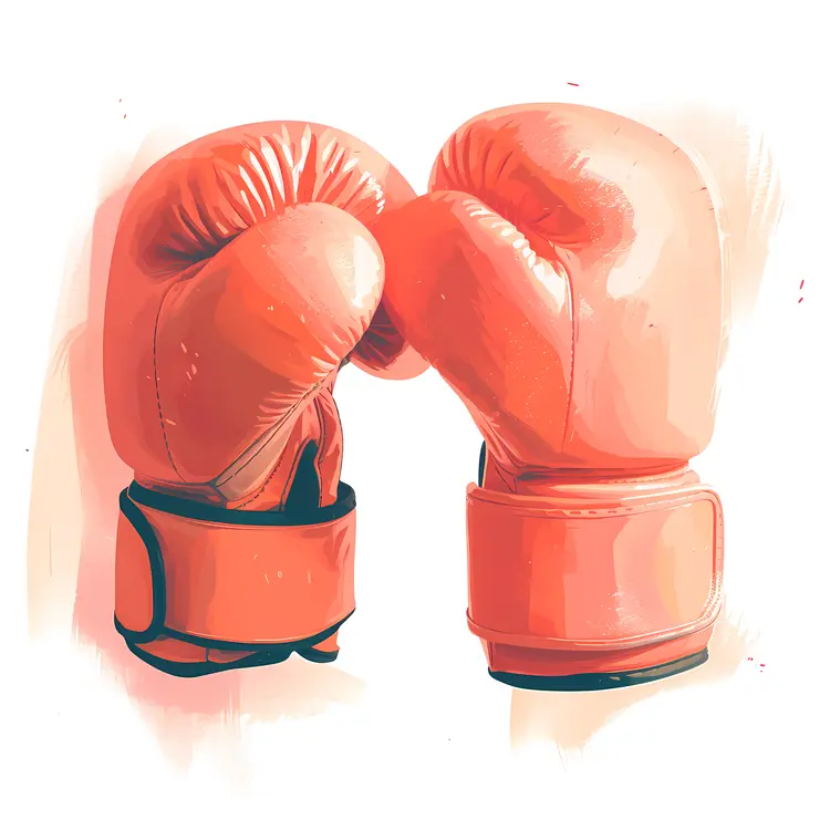 Shiny Orange Boxing Gloves