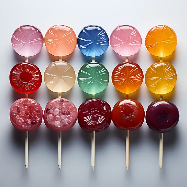 Variety of Colorful Lollipops