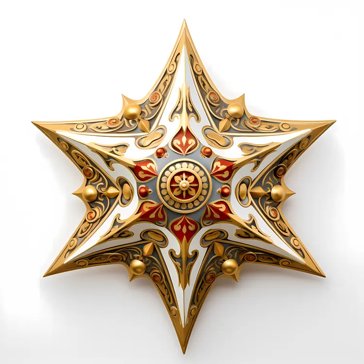 Ornate Gold Star Ornament