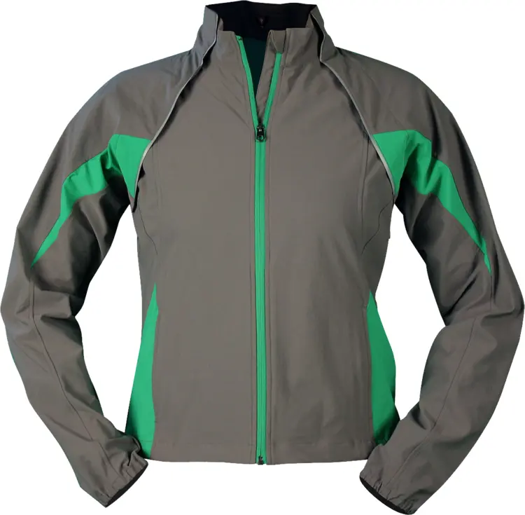 Gray and Green Jacket with Zipper