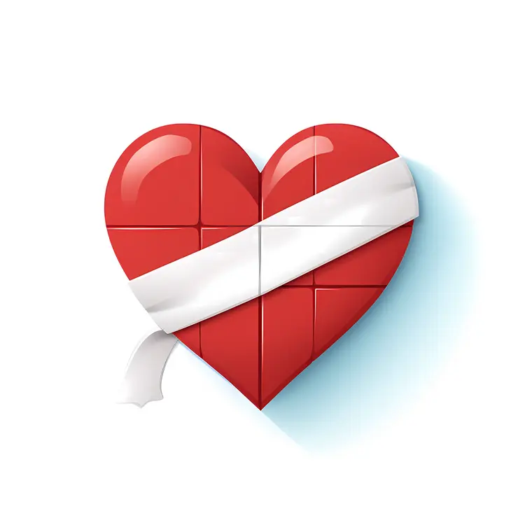 Bandaged Red Heart
