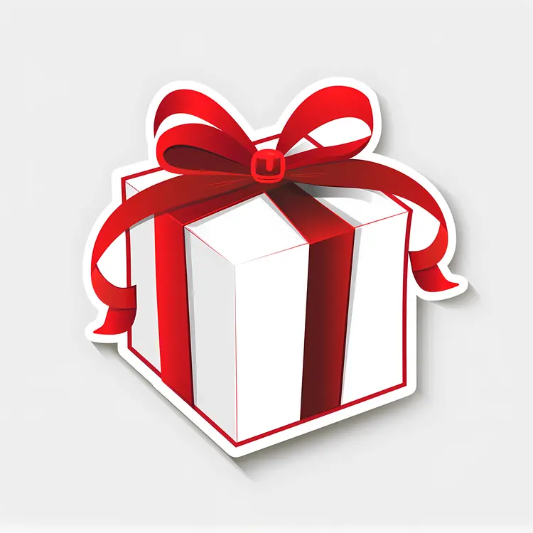 Red Ribbon Gift Box