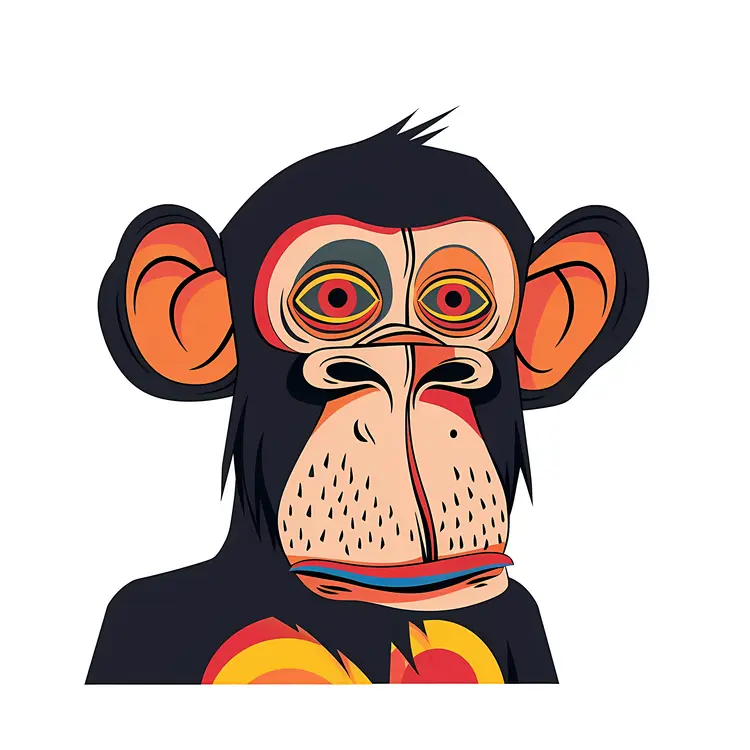 Colorful Monkey Illustration