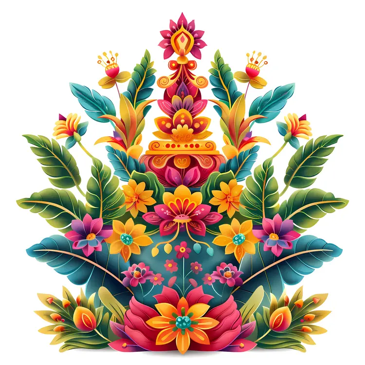 Colorful Floral Pattern Art
