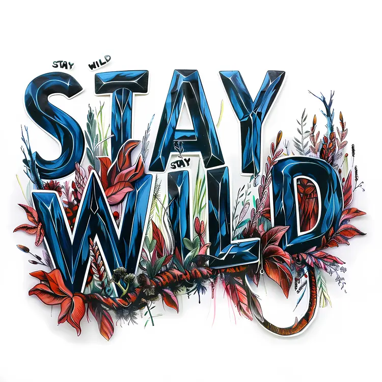 Stay Wild Nature-Inspired Text Art