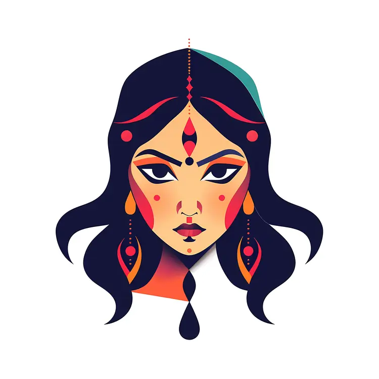Elegant Woman with Jewelry Illustration