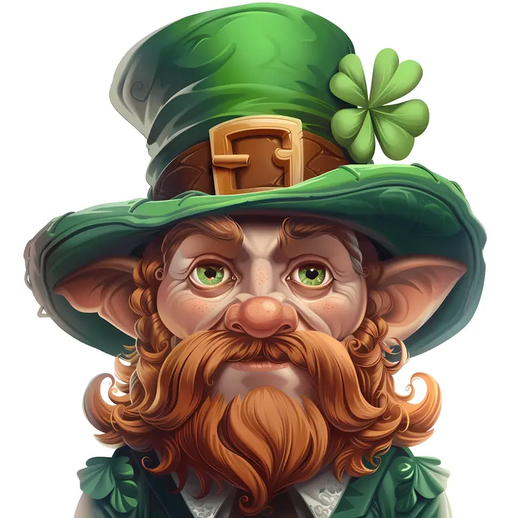 Detailed Leprechaun with Green Hat