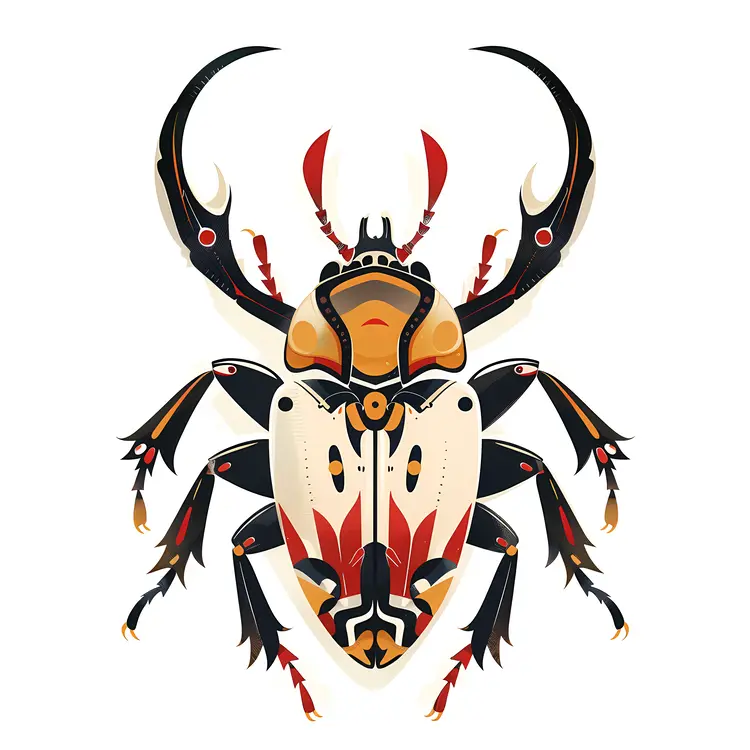 Colorful Beetle with Intricate Patterns