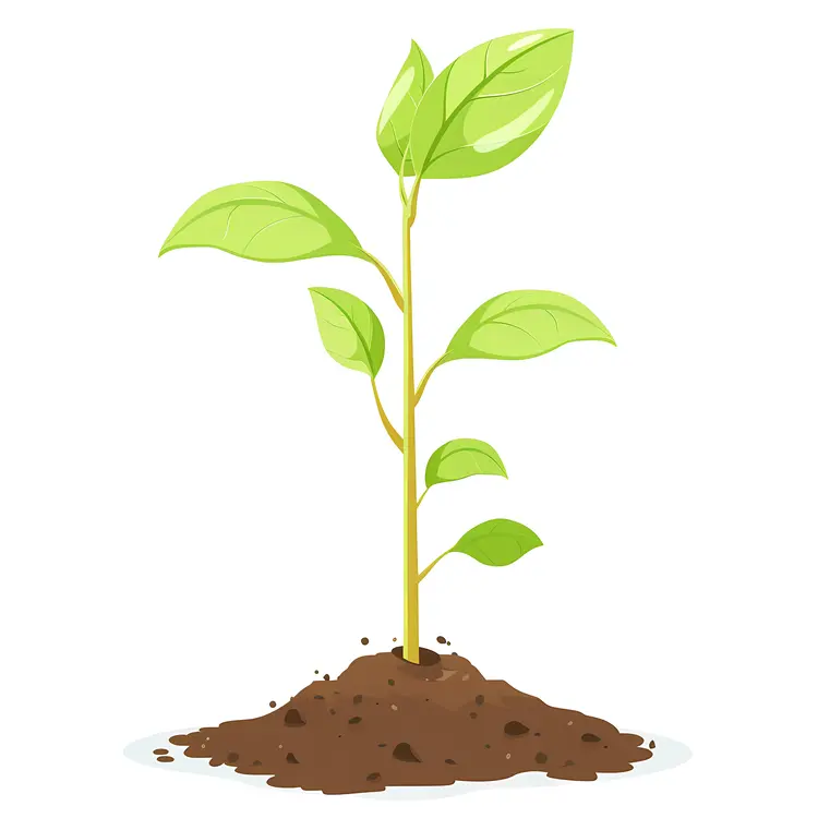 Green Plant Growing in Soil