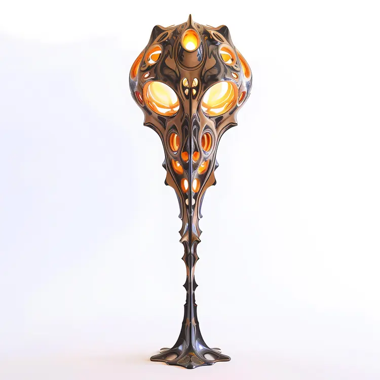 Artistic Floor Lamp with Intricate Design