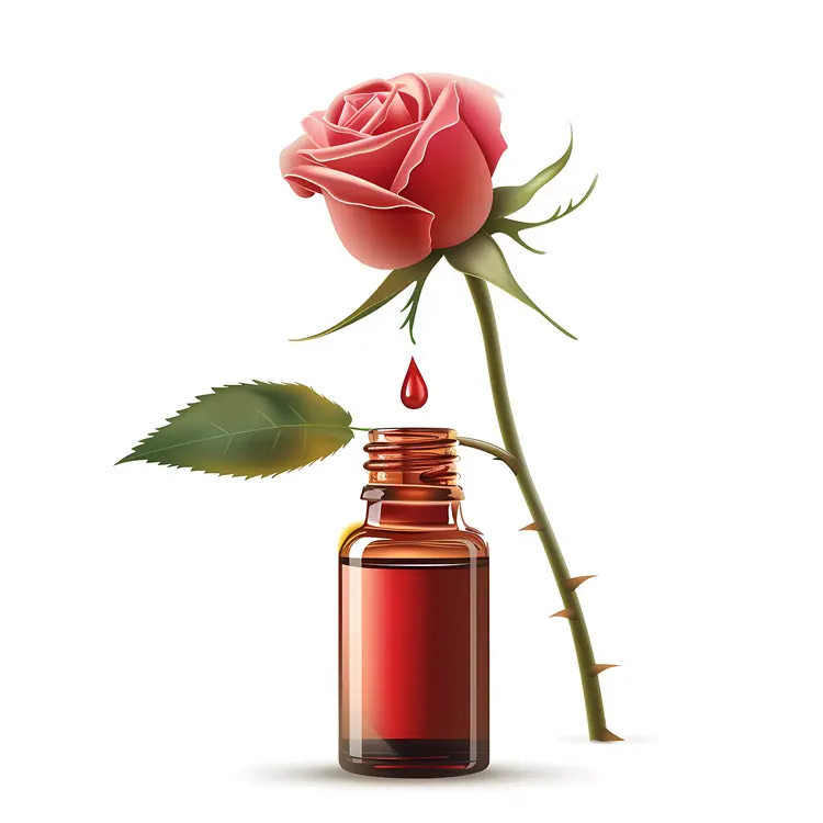 Rose Oil with Flower
