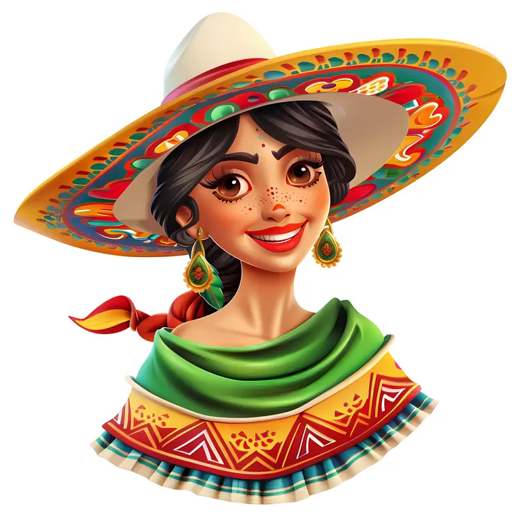 Smiling Woman in Traditional Hat