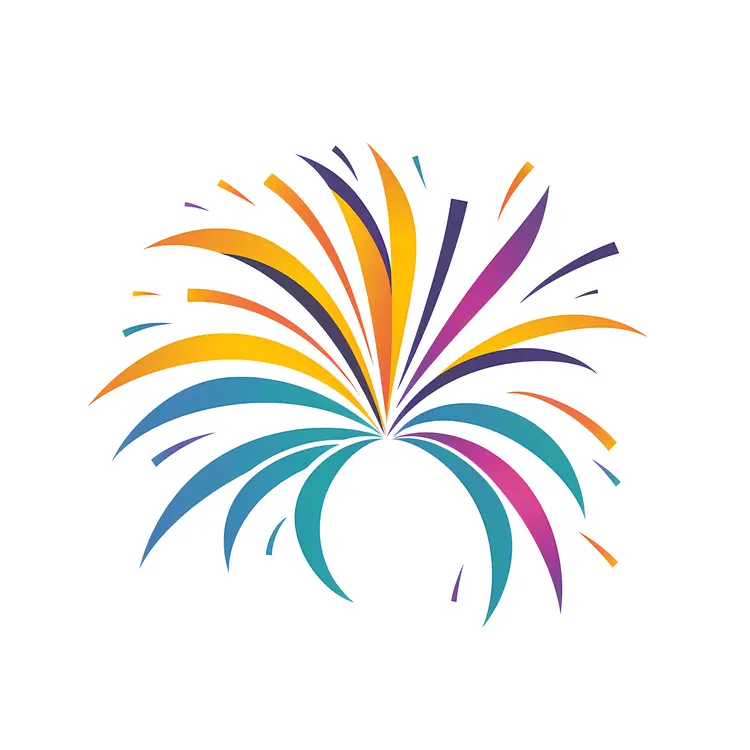 Colorful Fireworks Burst