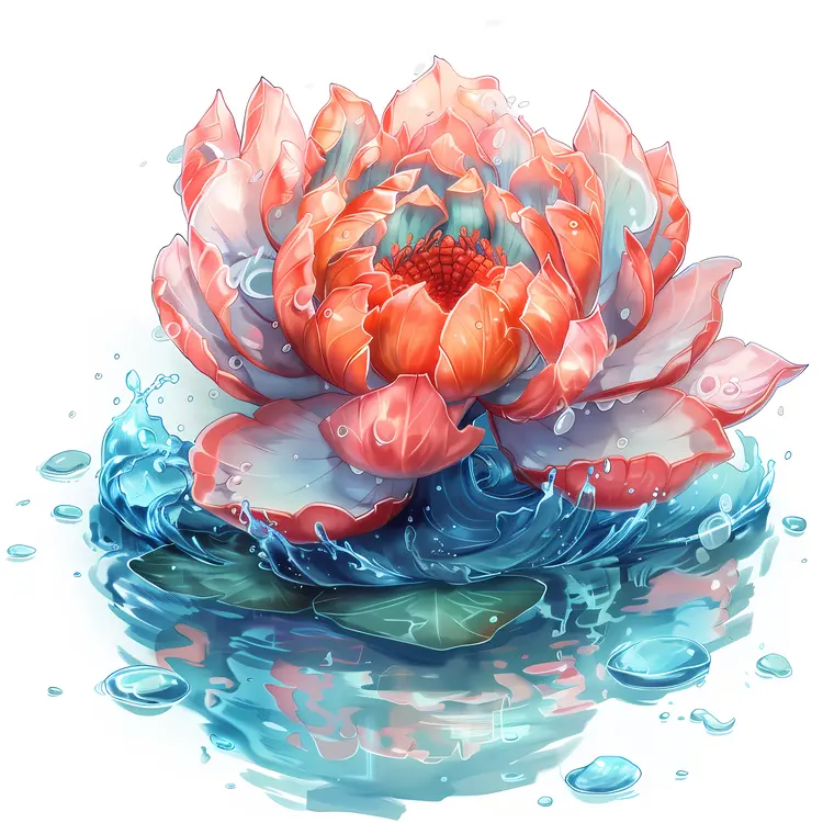 Beautiful Water Lily in Bloom
