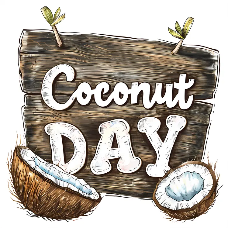 Coconut Day Celebration Sign
