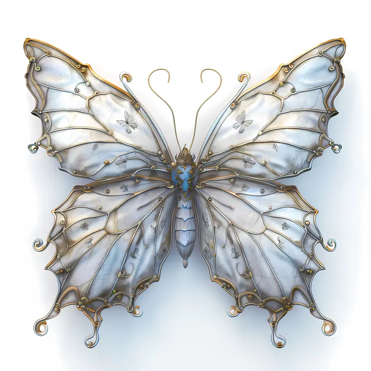 White Butterfly with Delicate Wings