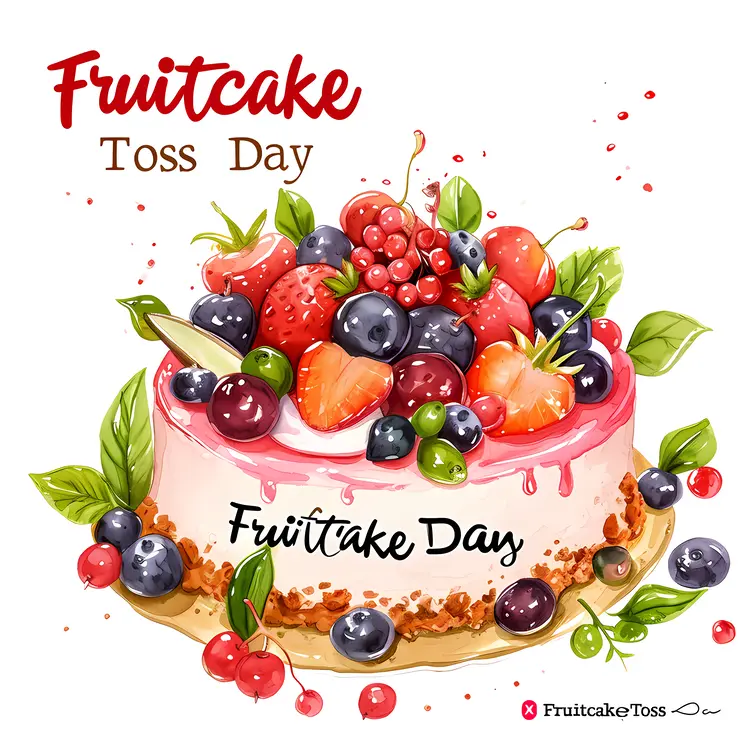Fruitcake with Assorted Berries for Toss Day