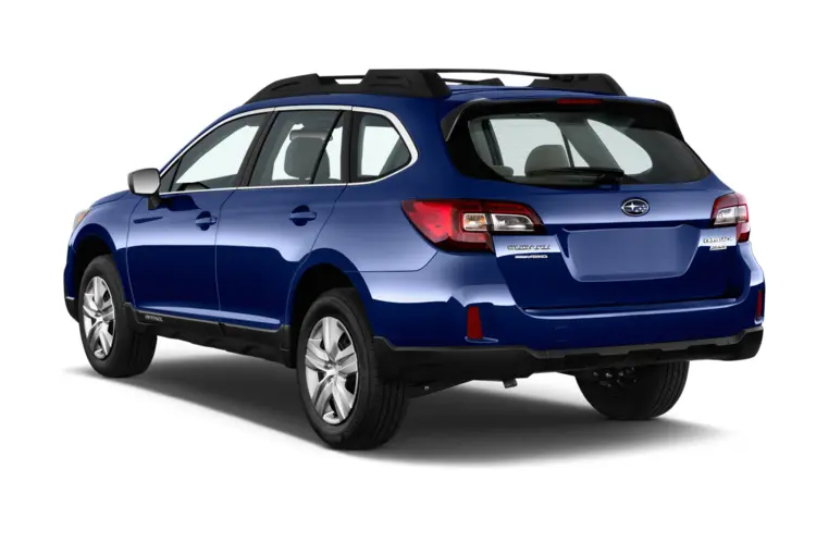 Blue Subaru Outback Rear View