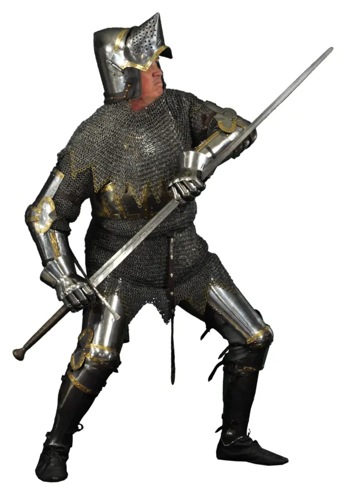 Knight in Shining Armor with Sword