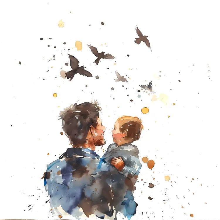 Father and Child in a Beautiful Moment